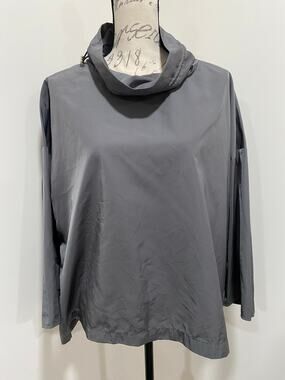 NWT Beau Jours Gray Windbreaker Pullover Jacket Weaterproof Shirt Size Large
